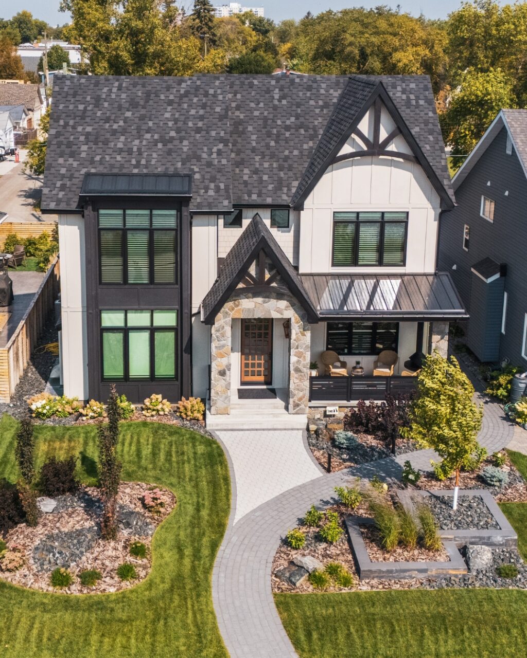 Limitless Landscaping custom landscape design project featuring perennial gardens in Winnipeg, Manitoba.