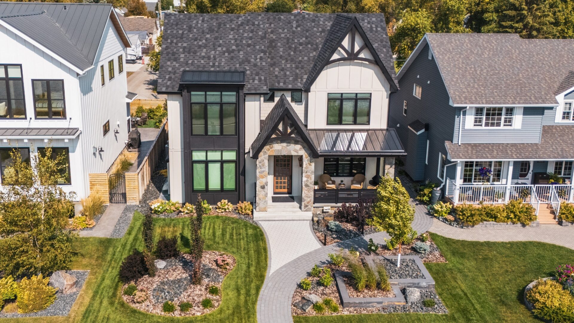 Limitless Landscaping custom landscape design project featuring perennial gardens in Winnipeg, Manitoba.