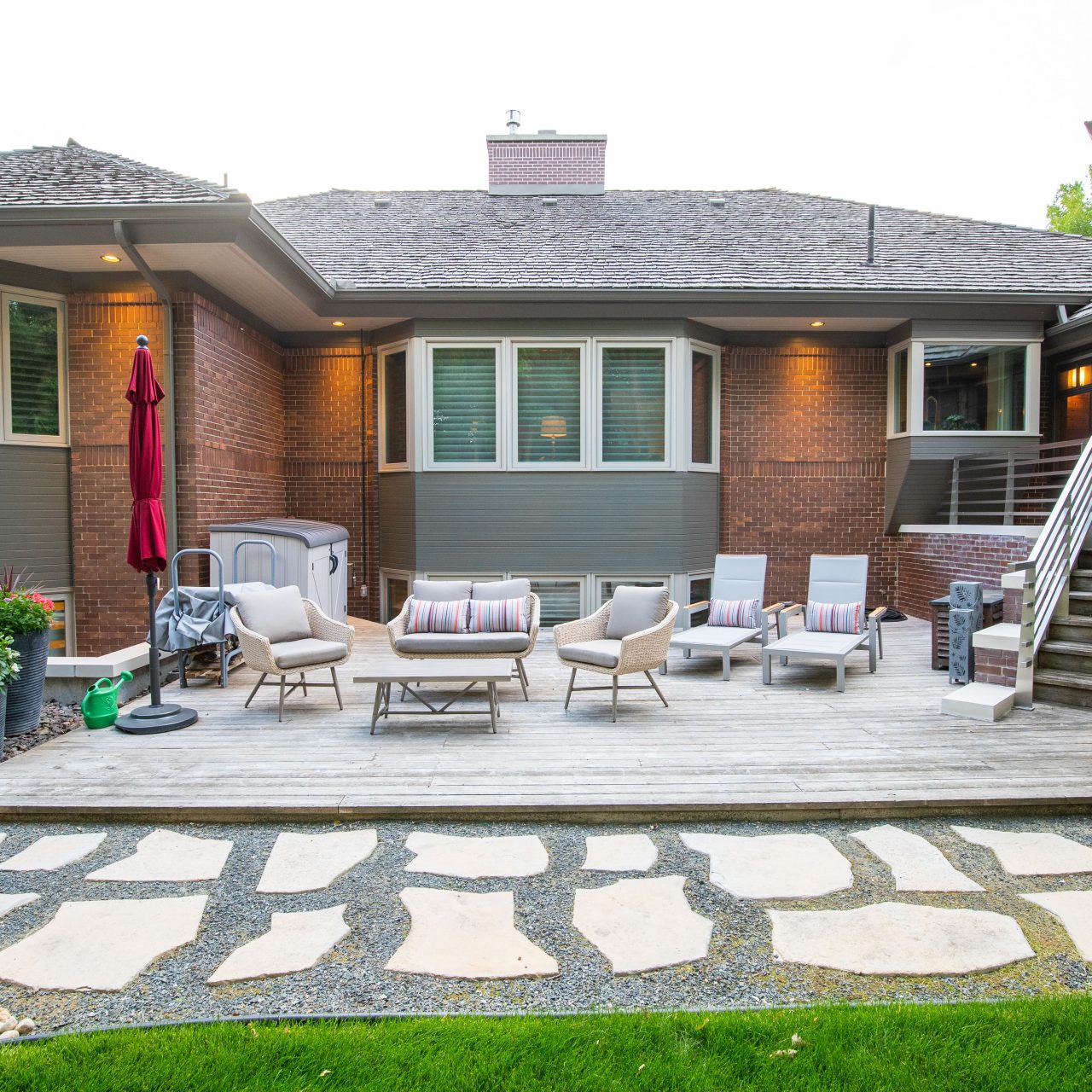 Limitless Landscaping custom patio design and hardscaping in Winnipeg, Manitoba.