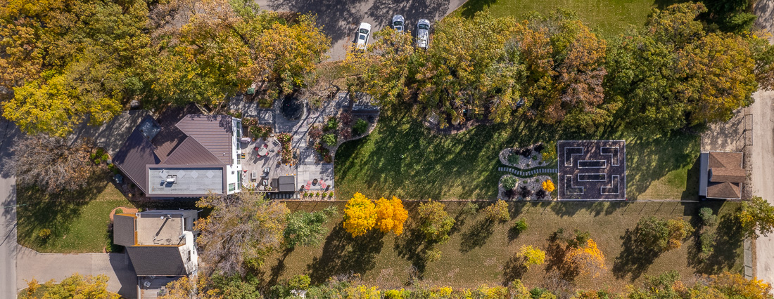 Limitless Landscaping landscape design project on Bonner Ave, Winnipeg, Manitoba with custom gardens and patios.