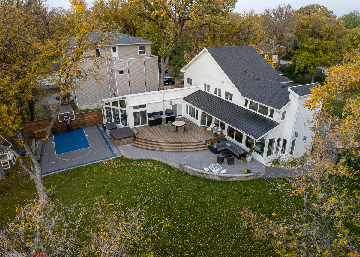 Limitless Landscaping custom patio and hardscaping project in Winnipeg, Manitoba.
