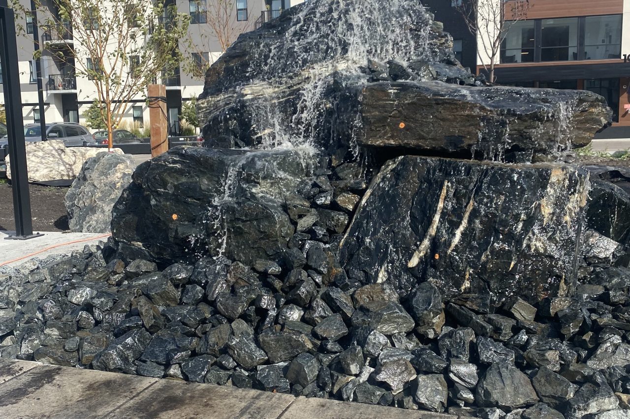 Limitless Landscaping water feature installation in Winnipeg, Manitoba – custom landscape design