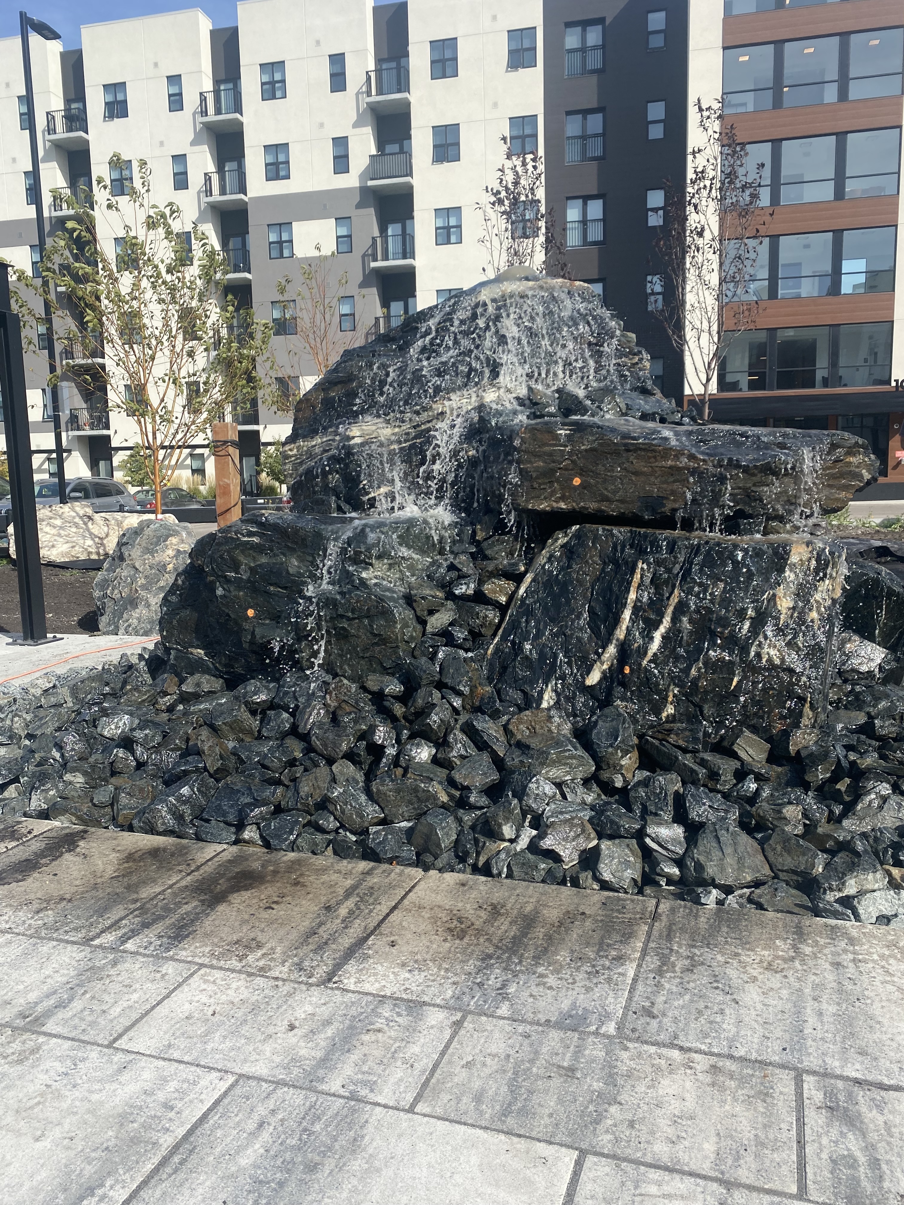 Limitless Landscaping water feature installation in Winnipeg, Manitoba – custom landscape design