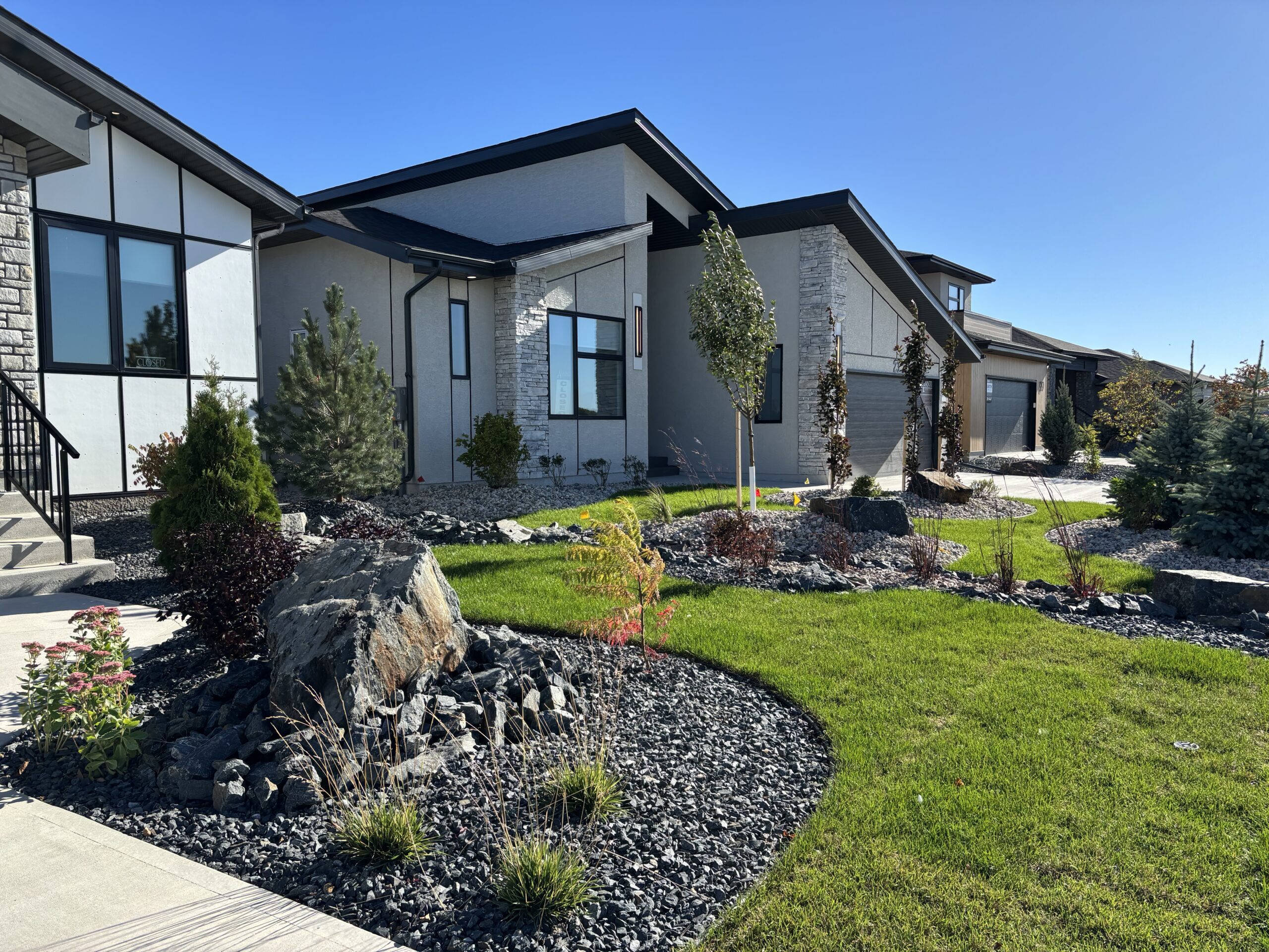 Limitless Landscaping softscaping project featuring garden design in Winnipeg, Manitoba.