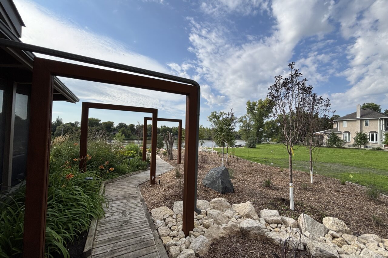 Limitless Landscaping softscaping and pathway design project in Winnipeg, Manitoba along Henderson Hwy.