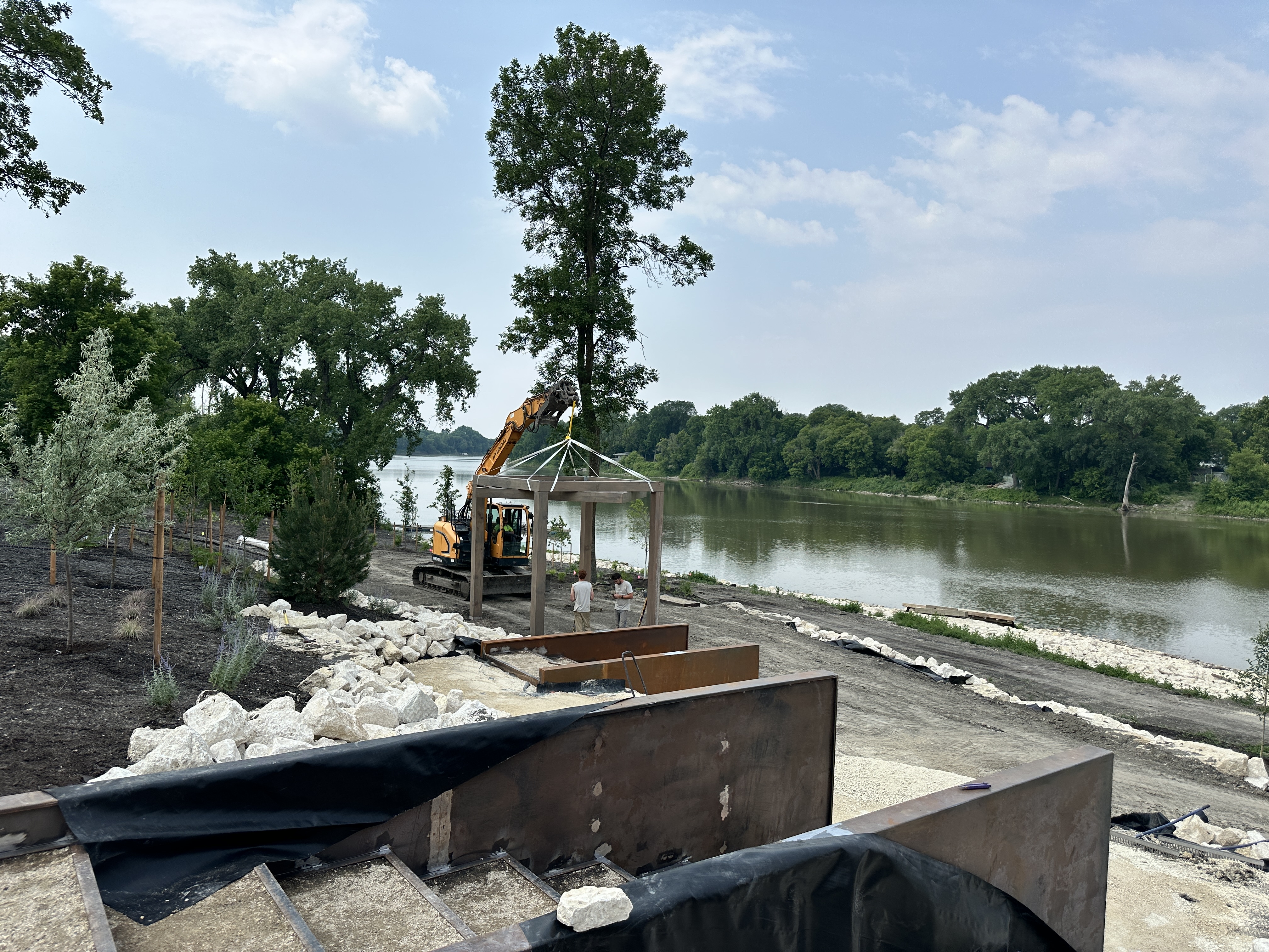 Limitless Landscaping hardscaping and landscape construction project on Henderson Hwy, Winnipeg, Manitoba