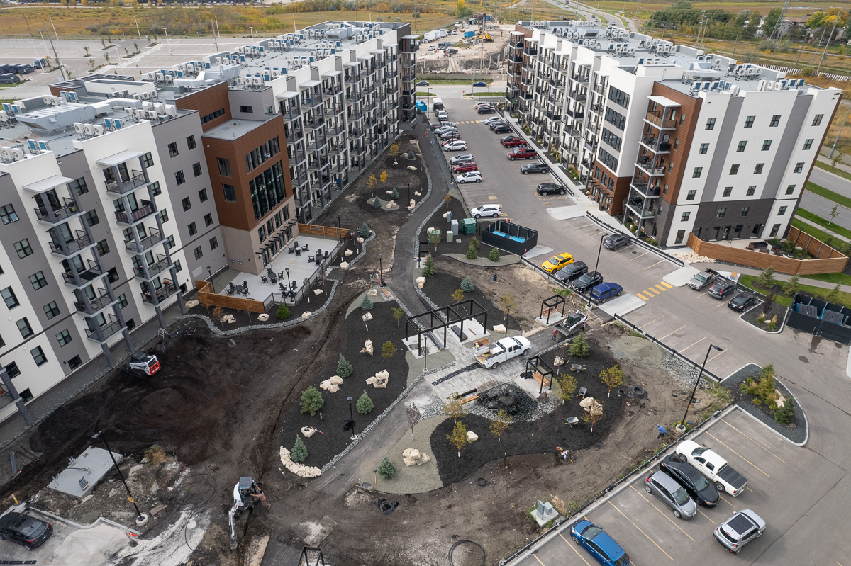 Limitless Landscaping landscape design project at Plessis Rd in Winnipeg, Manitoba.