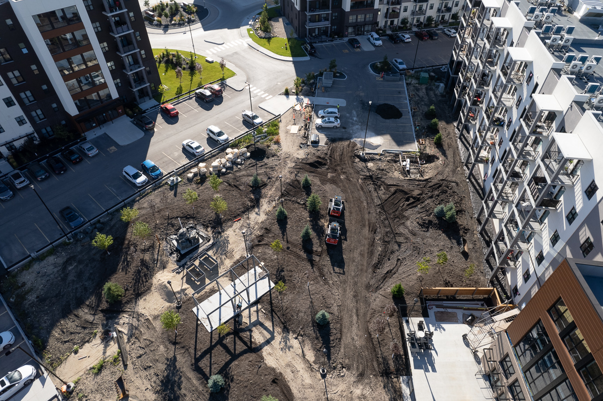 Limitless Landscaping site preparation for landscape design – Winnipeg, Manitoba on Plessis Rd